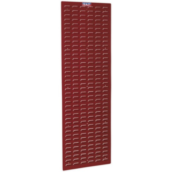 2-Pack - 500 x 1500 mm Red Louvered Wall-Mounted Storage Box Panel - Warehouse Pallet